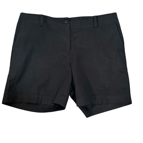 Talbots Relaxed Chino Short 7” Inseam Size 14 Black New Without Tag Never Worn - Picture 1 of 5